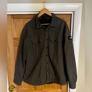 NORTH FACE Sherpa Lined Flannel Shirt Jacket Men Sz XL Grey